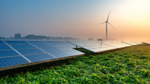 Regenerative farming with solar panels and wind turbines